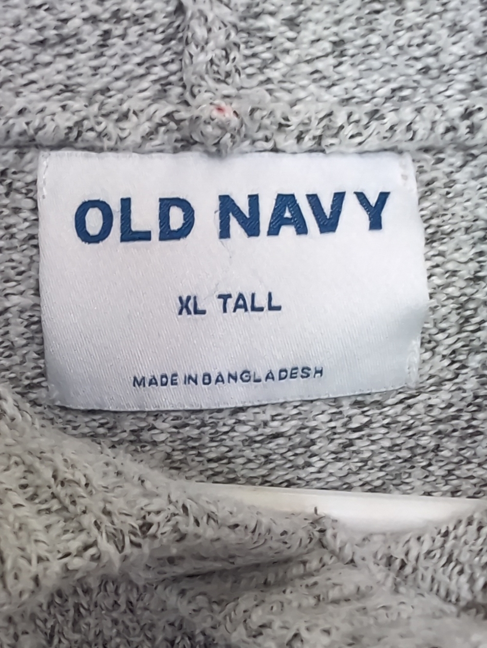 Old Navy Grey Fair Isle Knit Pullover Hooded Sweater Size Xl Tall - Picture 2 of 5